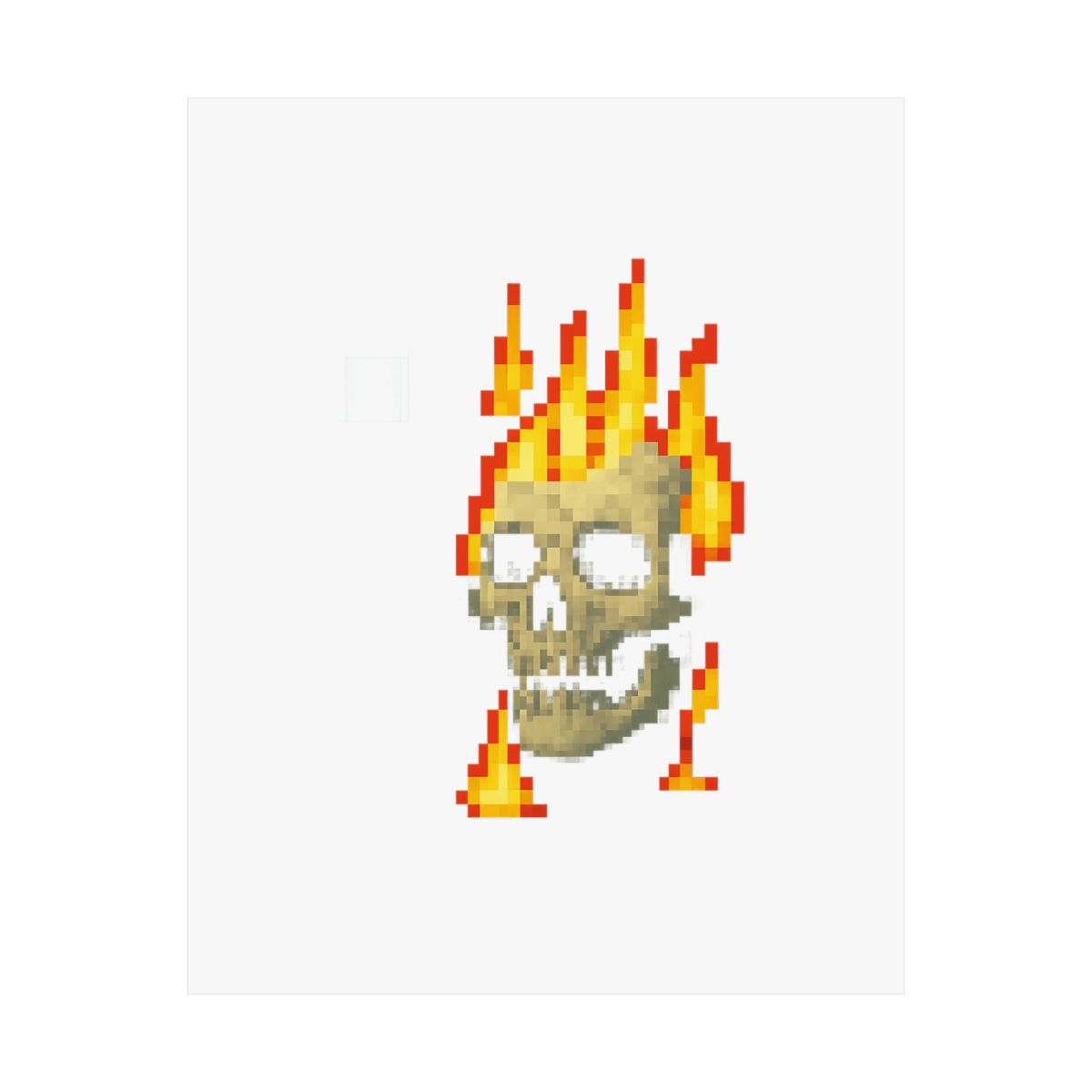 Skull in Flames Poster | Bold Fiery Wall Art Print