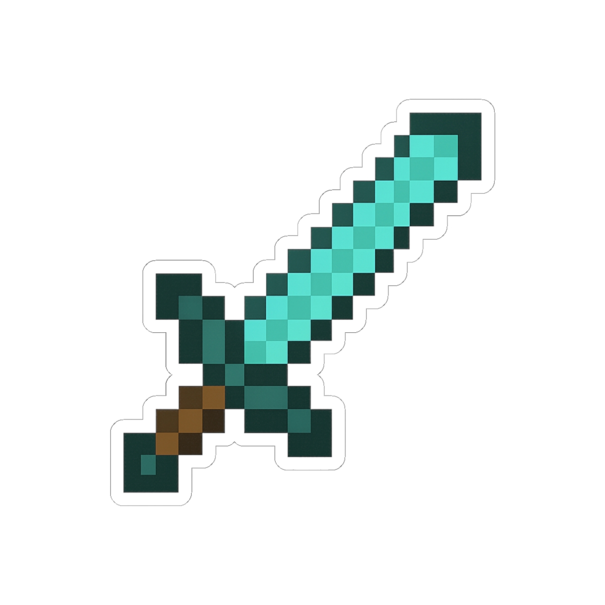 Minecraft Diamond Sword Sticker | Iconic Pixel Gaming Vinyl Decal — official Minecraft Stickers
