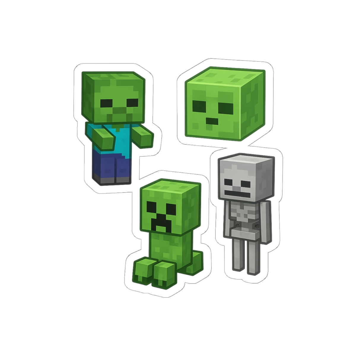 Minecraft Hostile Mobs Sticker Pack | Bold Vinyl Decals