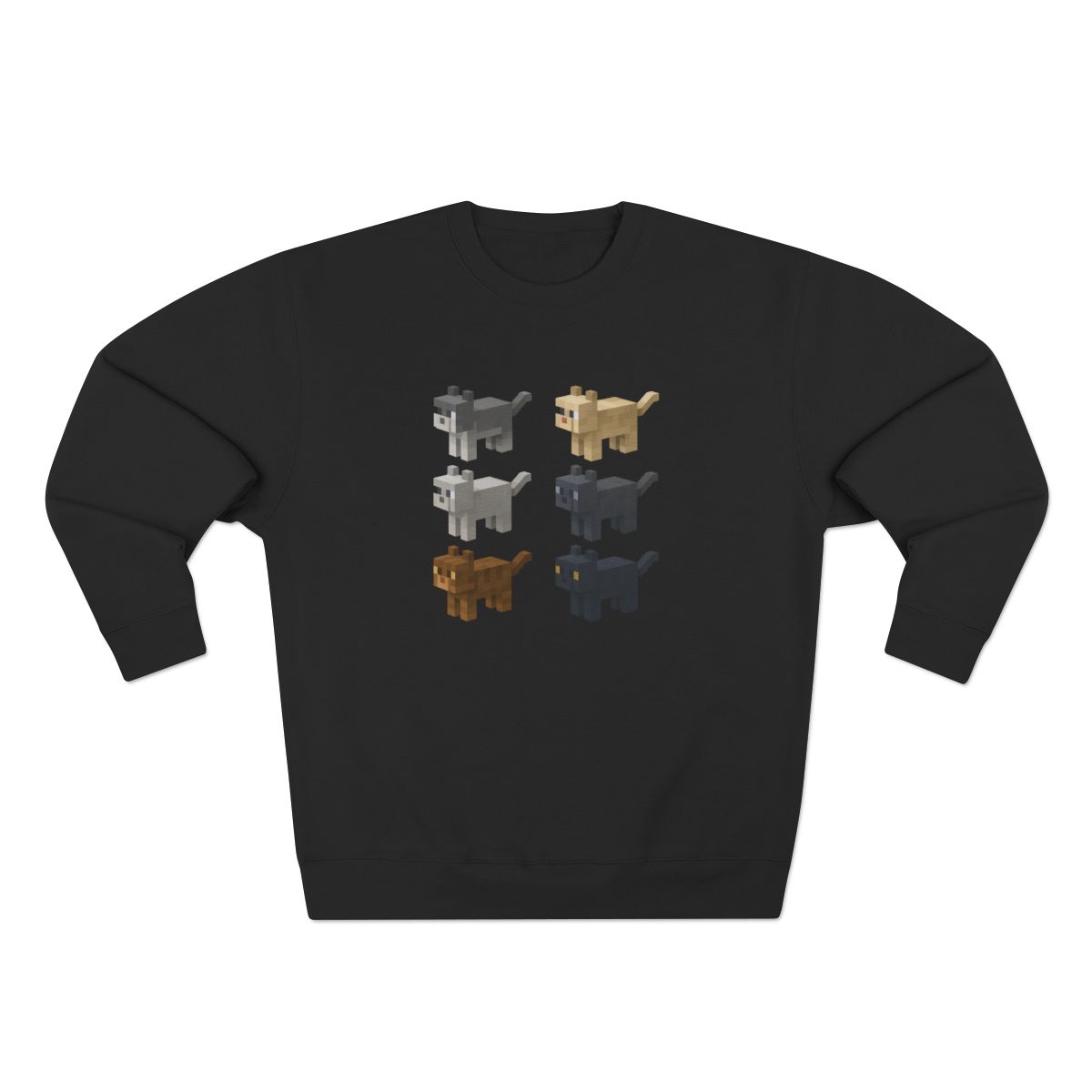 Pixel Art Minecraft Cats Graphic Sweatshirt — official Minecraft Accessories